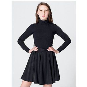 American Apparel Small Black Gore Pleated Skirt